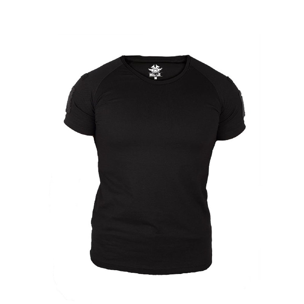 Combat Sıfır Yaka Taktik Tshirt - Siyah
